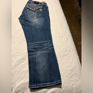 Blue Flare Wide Leg Jeans Classic Denim
